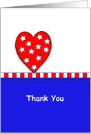 Thank You, Stars, Stripes & Heart card