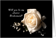 Be my Junior Bridesmaid - White Rose card