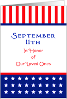 Patriot Day-September 11th-9/11 Remembrance Card-Stars & Stripes card