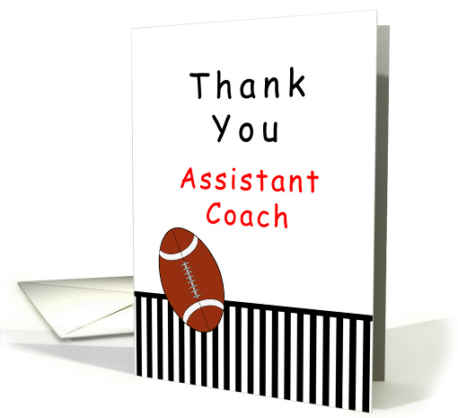 For Assistant Football Coach Thank You Card-Football,... (655074)