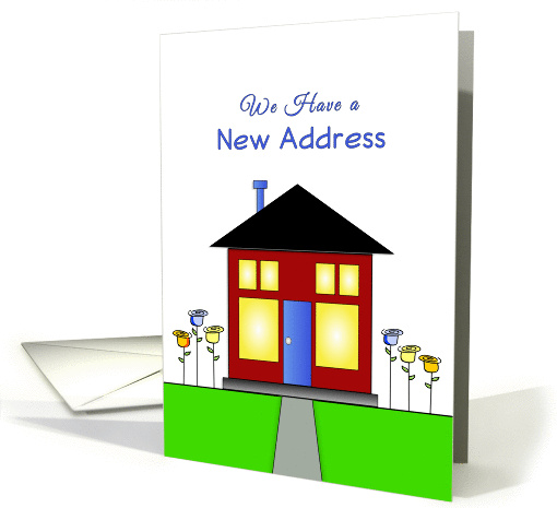 New Address Announcement-New Home-New House-Greeting Card-House card