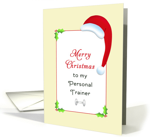 For Personal Trainer / Coach Christmas Card-Santa... (657928)