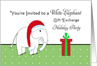 White Elephant Gift Exchange Card-Holiday Christmas Party-Present card