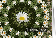 Thank You Card with Swirl of Daisies card