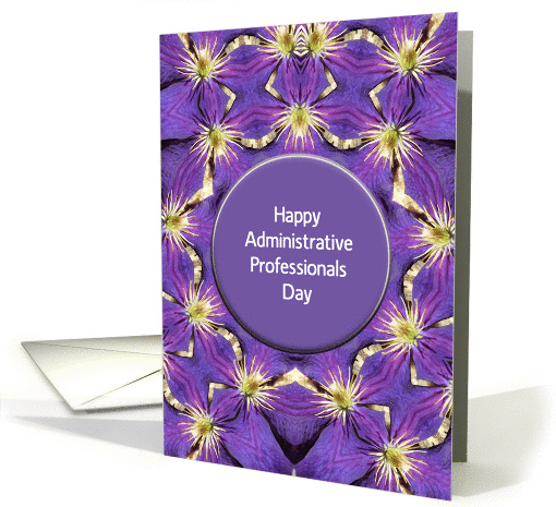 Administrative Professionals Day Greeting Card-Purple Flowers card