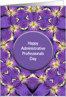 Administrative Professionals Day Greeting Card-Purple Flowers card