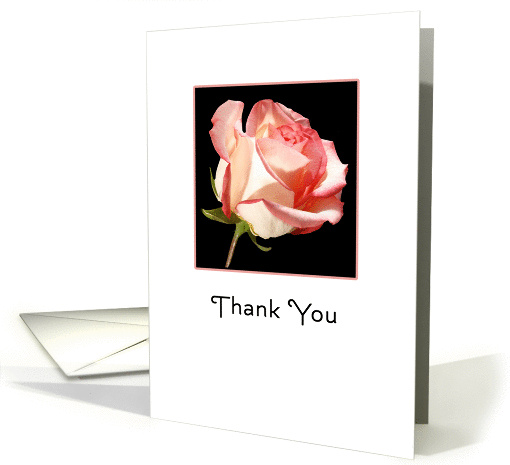 Thank You Greeting Card with Pink Rose card (659559)