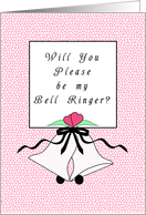 Bell Ringer, Bells, Ribbon, Hearts card