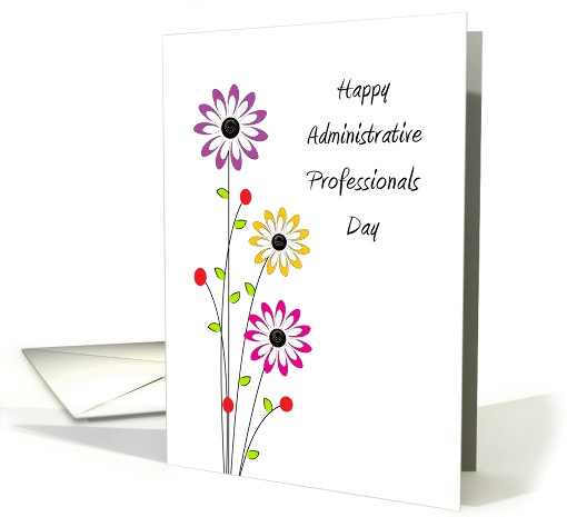 Administrative Professionals Day Greeting Card-Colorful Flowers card