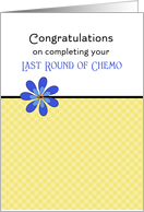 For Cancer Patient Last Round of Chemotherapy Greeting Card-Flowers card