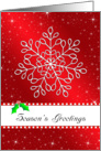 Season’s Greetings, Snowflake Holiday Design card