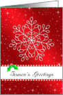 Business Season’s Greetings, Snowflake Holiday Design card