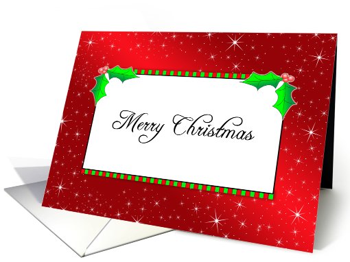Merry Christmas, Snowflake Holiday Design card (672952)