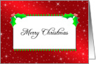 Merry Christmas, Snowflake Holiday Design card