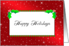 Happy Holidays, Holiday Design card