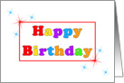 Happy Birthday Colorful Letters card