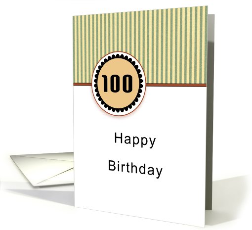 100th Birthday card (682875)