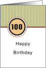 100th Birthday card
