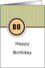 80th Birthday card