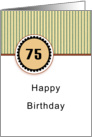 75th Birthday card