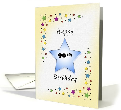 90th Birthday with Stars card (684421)