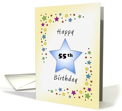 55th Birthday with Stars card (684433)