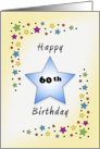60th Birthday with Stars card