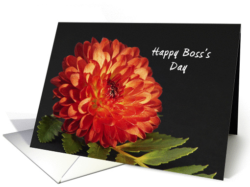 For Boss Boss's Day Card with Dahlia card (690865)