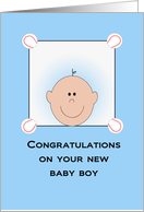 Baby Boy Congratulations card