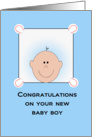 Baby Boy Congratulations card