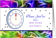 New Year’s Eve Party Invitation - Clock-Swirls card