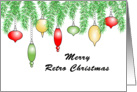 Merry Retro Christmas, Illustrated Ornaments card