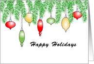 Business Happy Holidays Retro Christmas Ornaments card