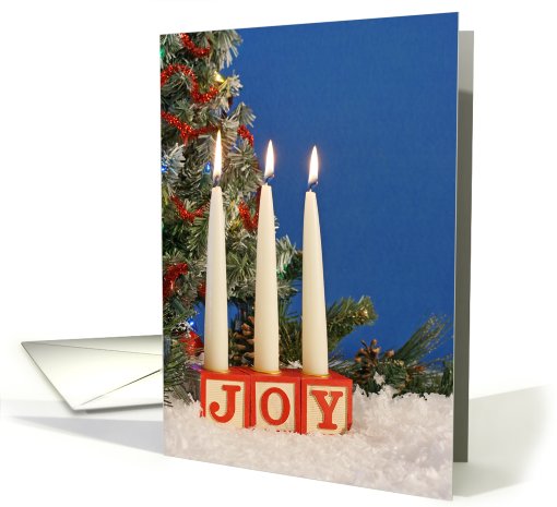 Joy Christmas Candle card (700947)