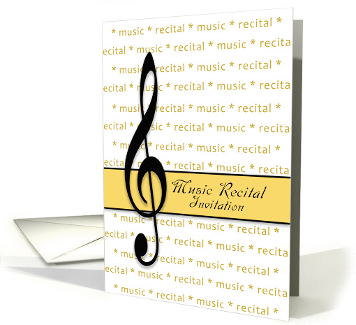 Music Recital Invitation, Upper Clef card (703084)