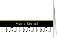Music Recital Invitation, Musical Notes card