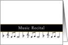 Music Recital Invitation, Musical Notes card