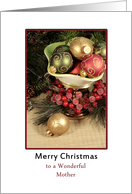 Mother Christmas Card, Ornaments in Bowl card