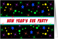 New Year’s Eve Party Invitation Greeting Card-Star Design card