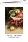 Friend, Christmas Ornaments in Bowl card