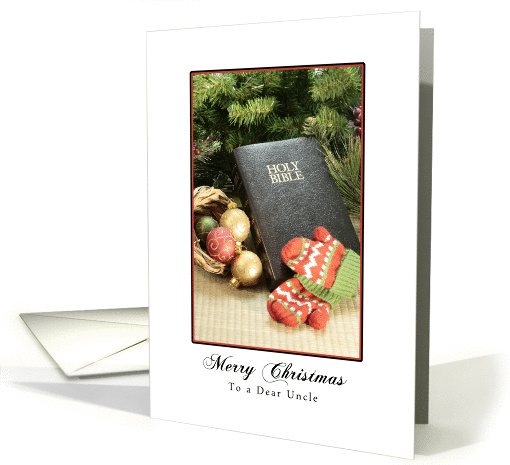 For Uncle Merry Christmas Greeting Card with Bible,... (718273)