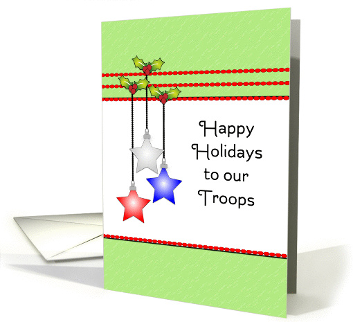 For Deployed Soldier Christmas Card with Happy Holidays card (720239)
