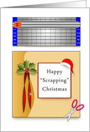 Scrapbook Themed Christmas Greeting Card, Scissors, Paper Trimmer card