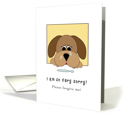 Apology, I am so Very Sorry Dog card (723301)