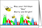 Honey Bee Merry and Bright, Retro Christmas Presents card