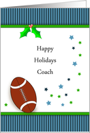 Football Coach Christmas Card, Stars card