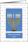 Mom Hanukkah Menorah Candles, Chanukah card