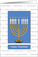 Happy Hanukkah Menorah Candles, Chanukah card