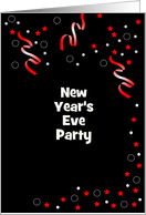 New Year’s Eve Party Invitation-Customizable Text card