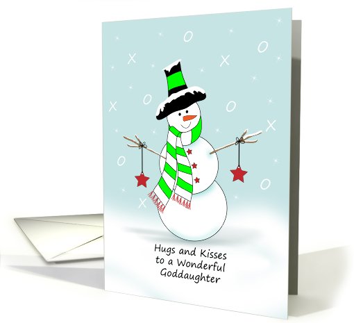 Goddaughter Hugs and Kisses Christmas Card, Snowman,... (742948)